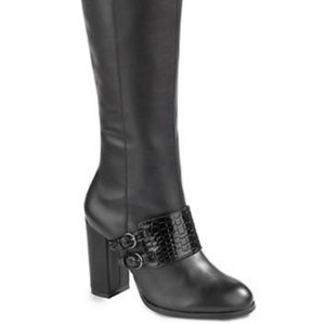 NWT Design Lab Alcara Embossed Monk Strap Boots